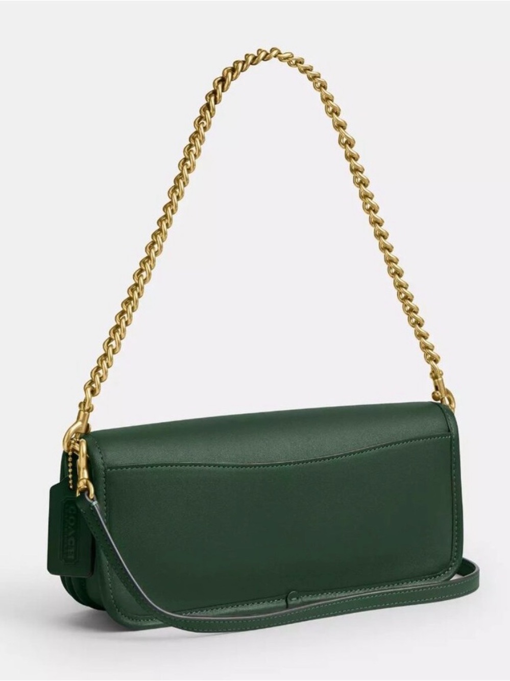 NWT Coach The Dinky Shoulder Bag Gold Chain/Hunter Green Leather LIMITED CW641 - Picture 2 of 13